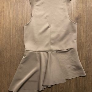 Zara tan peplum top